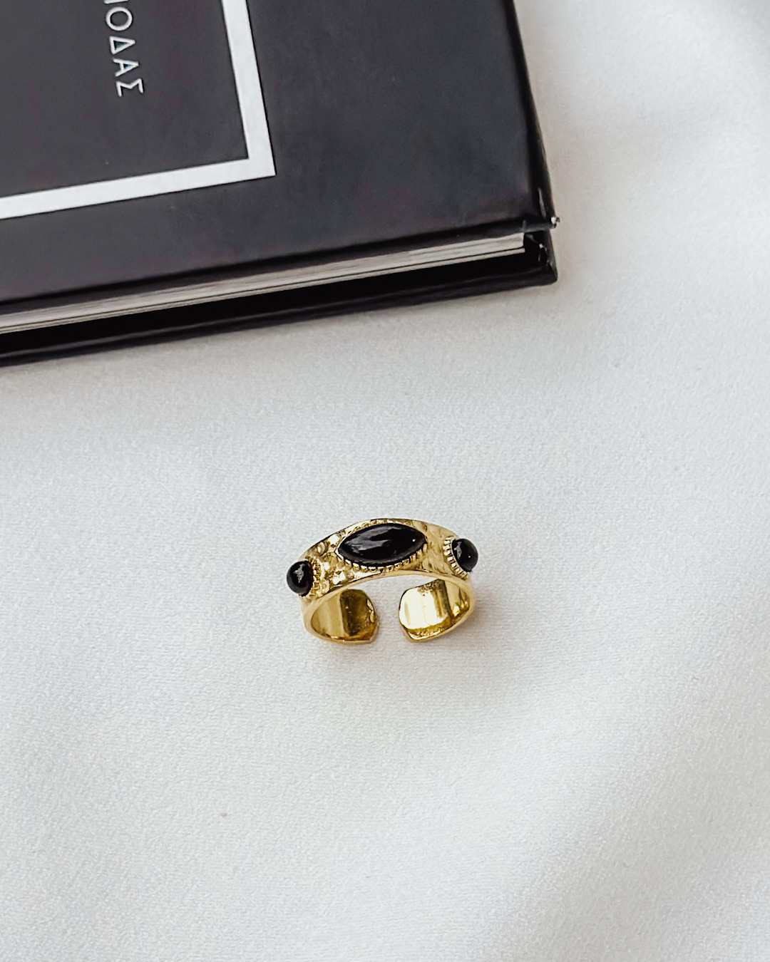 Hammered gold ring